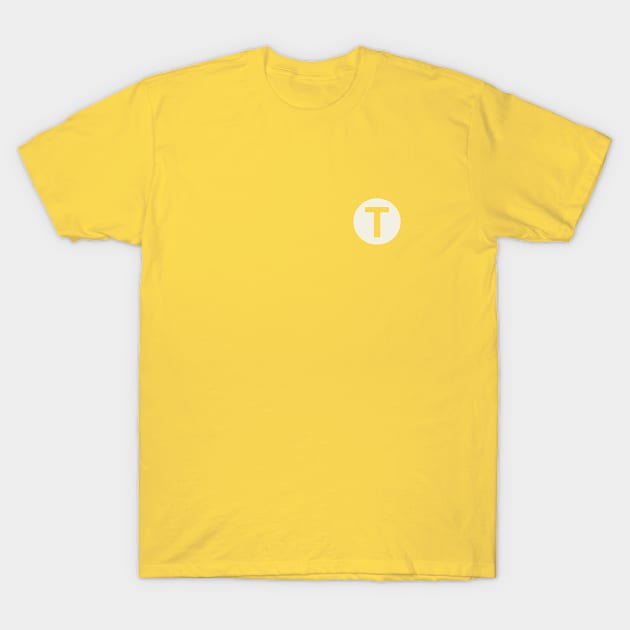 letter t yellow T-Shirt by persa